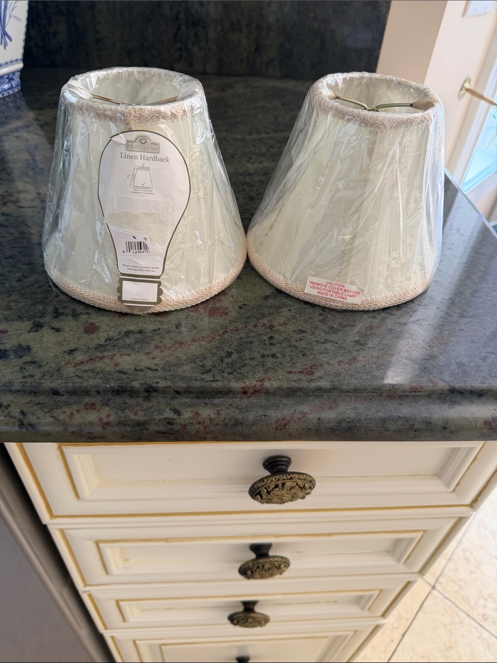 Linen Hardback Mini Lamp Shade — Cream (Set of 2)